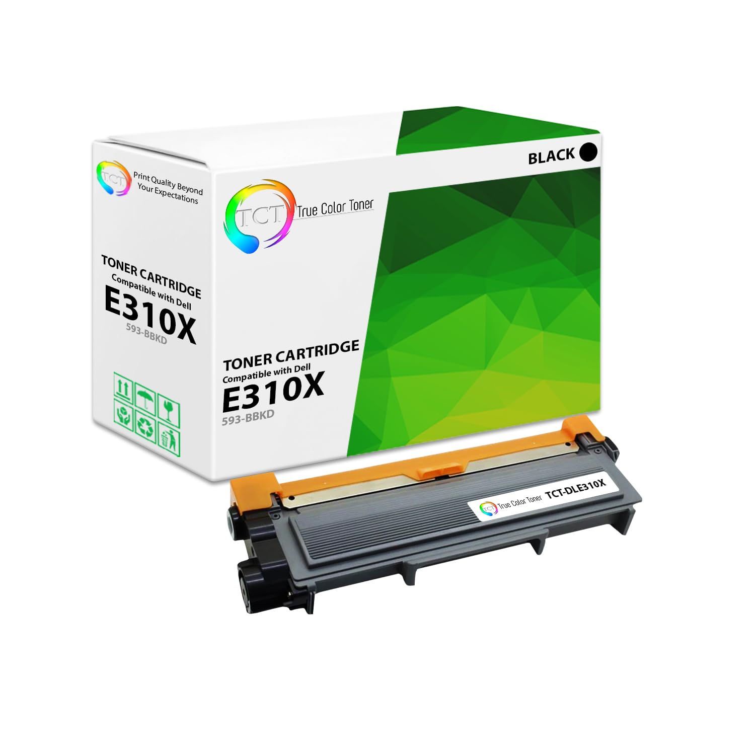 TCT E310X Toner Cartridge - Compatible Replacement for Dell 593-BBKD Black Works with Dell E310 E514 E515 E310DW E515DW E514DW E515DN Printers (2,600