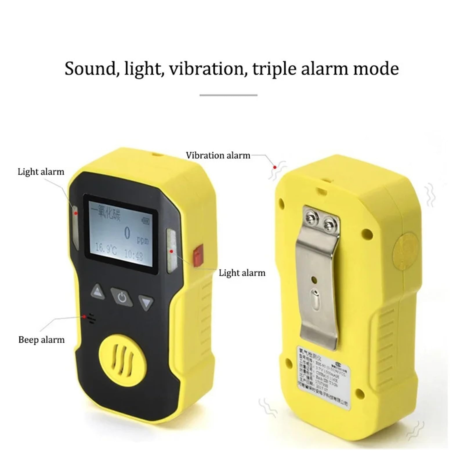 Detector de Gas portátil PH3 con Alarma Audible y Visual, Pantalla LCD, Sensor analizador de Gas PH3 for el Trabajo y el hogar. Monitoreo rápido
