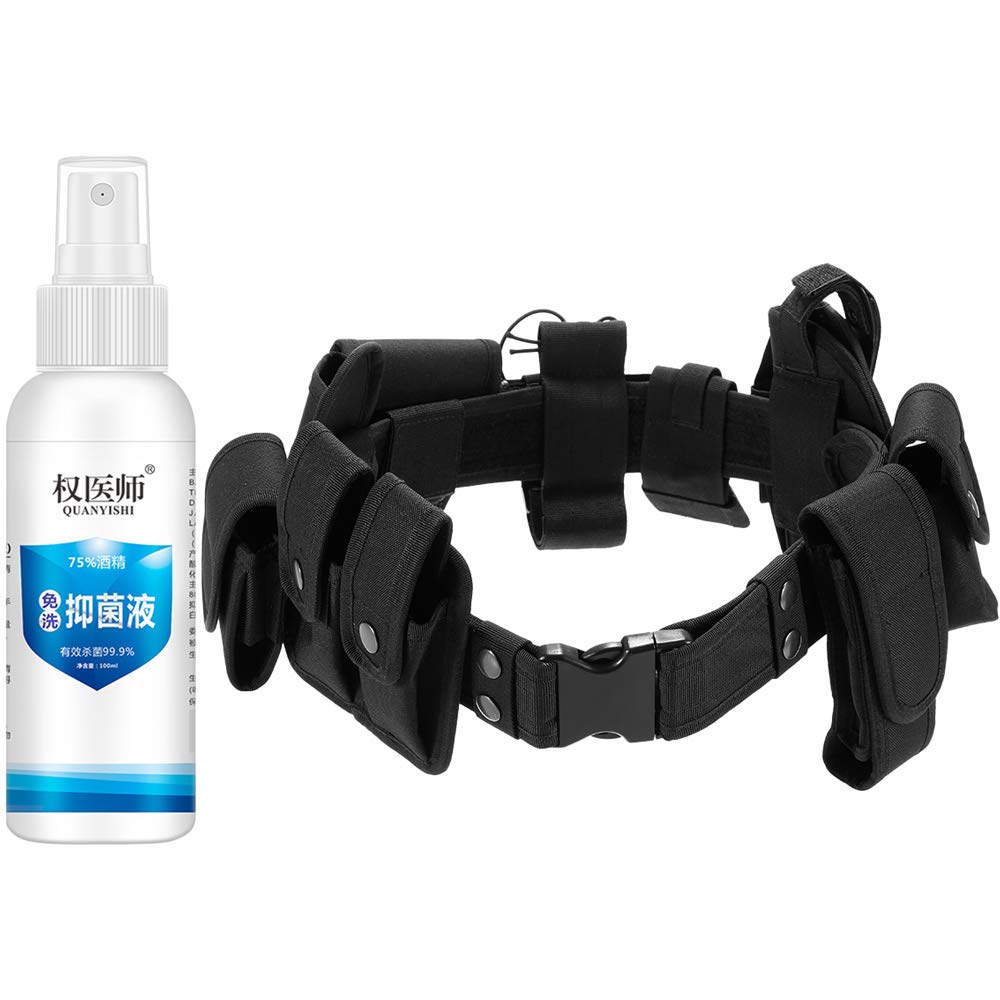 Lixada Tactical Police Security Guard Equipment Duty Utility Kit Tactical Belt with Holster System for Outdoor Training Hunting Black