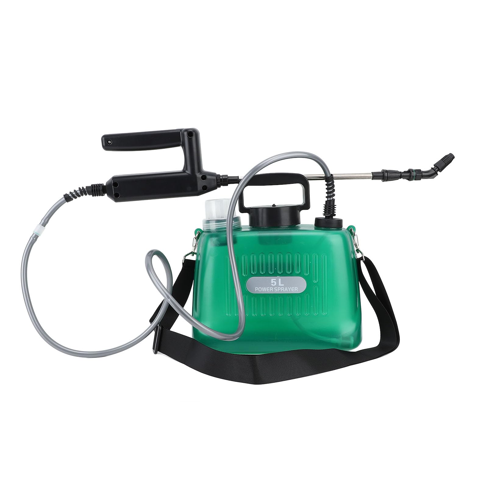 HEEPDD Pulverizador de Jardín Portátil para Control de Malezas, Lavado de Autos, Limpieza de Patios, Operación Automática, 4 Boquillas para Propietarios de Viviendas, Jardineros, Pulverizador (Green)