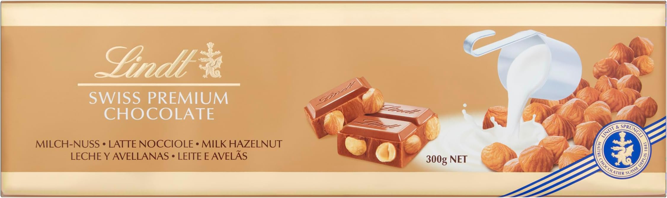 Swiss Milk Chocolate and Crunchy Hazelnut Gold Bar 300 g