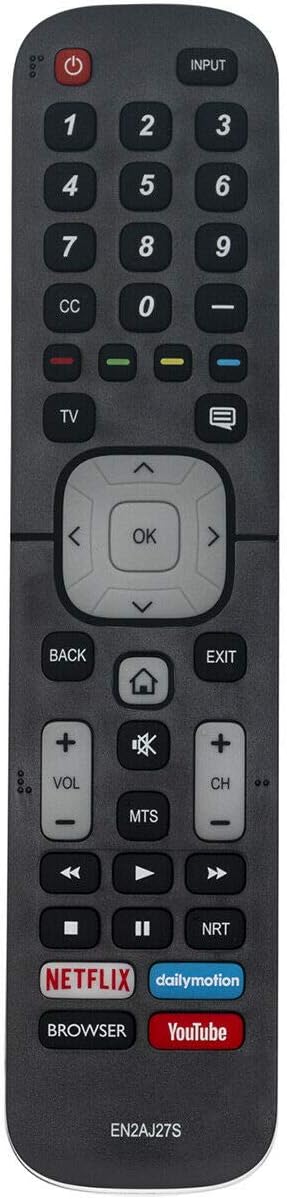 Top-down view of the XVEFAT EN2AJ27S remote control showing all buttons