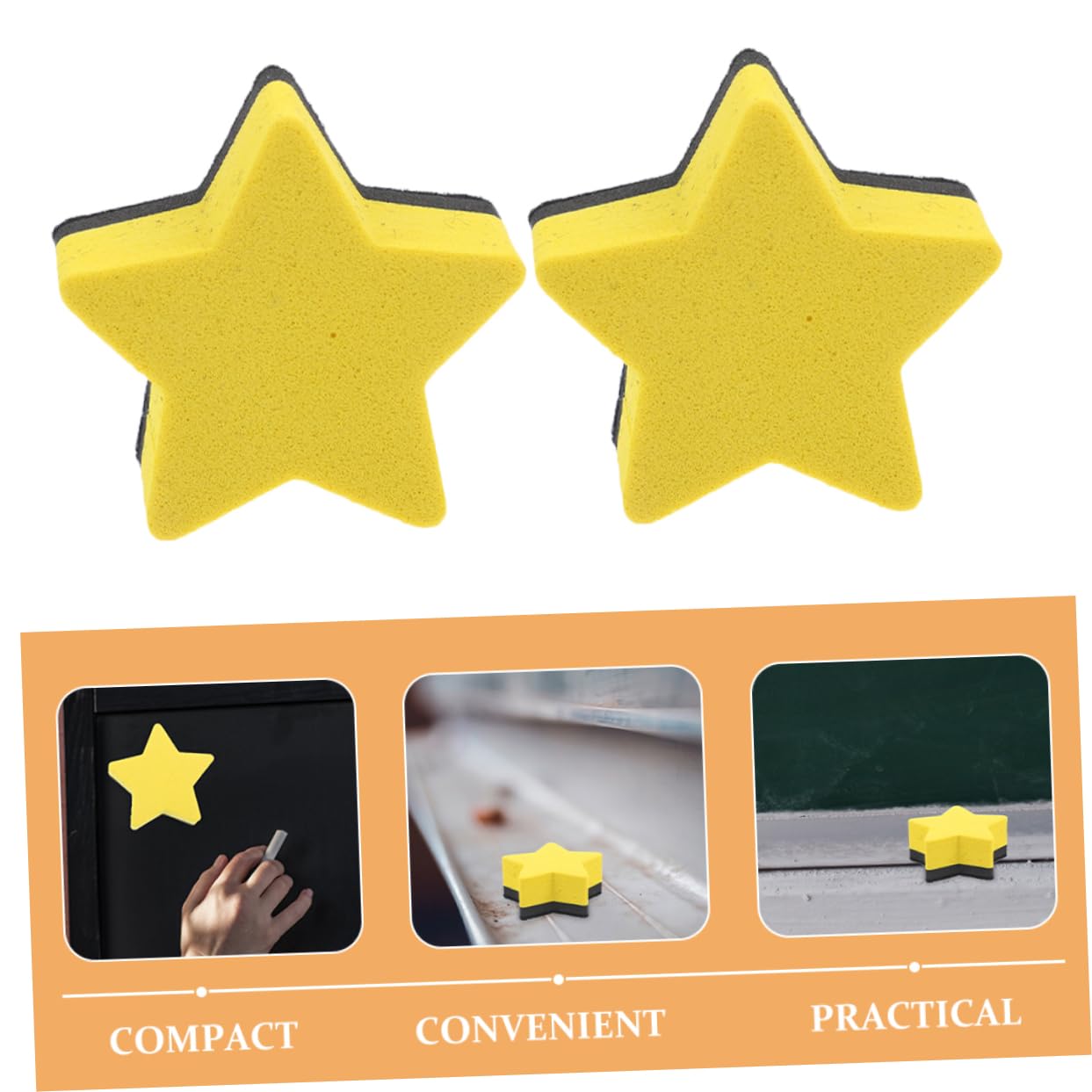 OSALADI 5 Ensembles Gomme Pentagramme Eraser De Tableau Blanc Magnétique Gommes Magnétiques Planche À Essuyer Petite Gomme Sèche Eraseurs De Tableau Blanc Feutrine Jaune 15 Pièces * 5