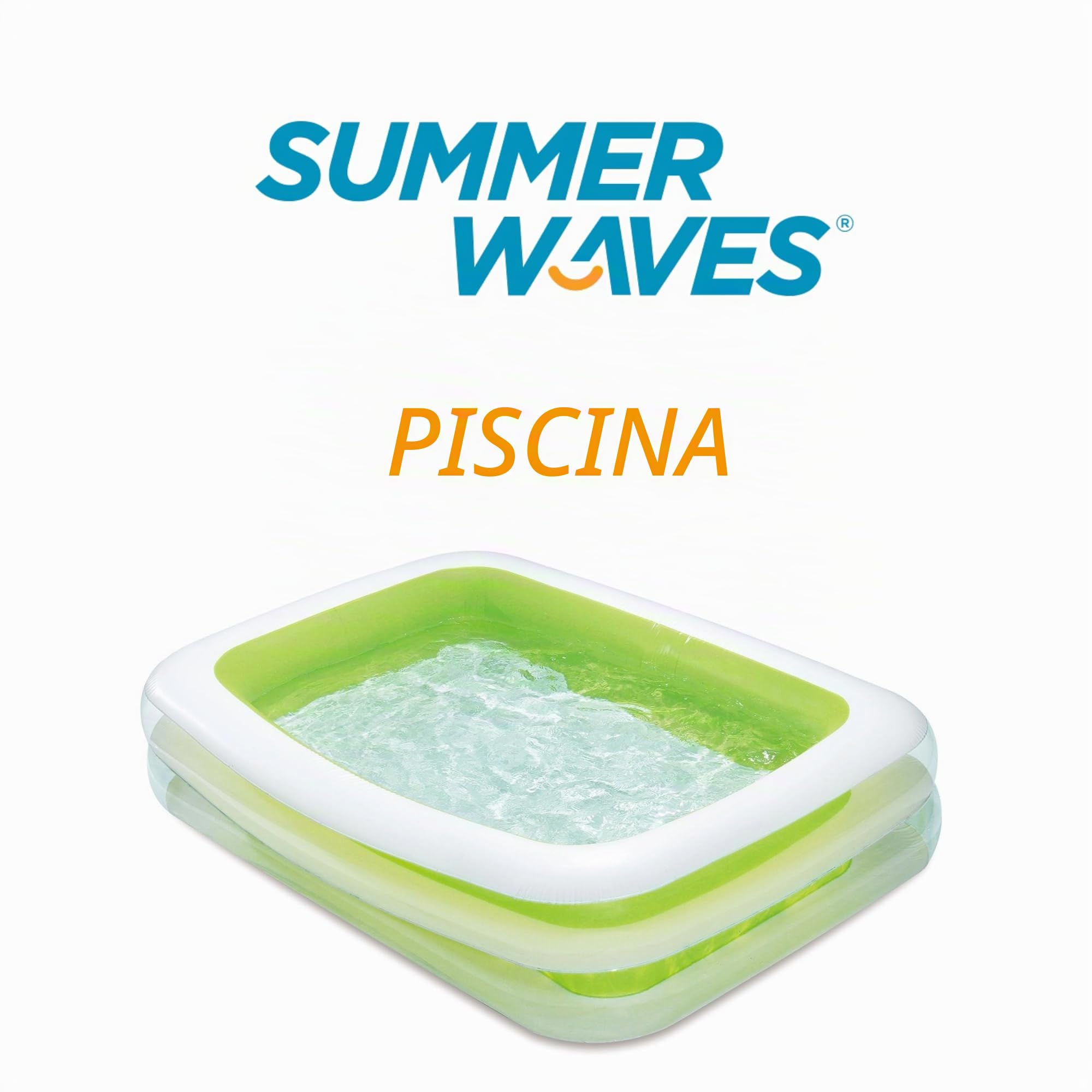Summer Waves Piscina Hinchable Familiar Rectangular, 2.62 M x 1.75 M x 46 CM