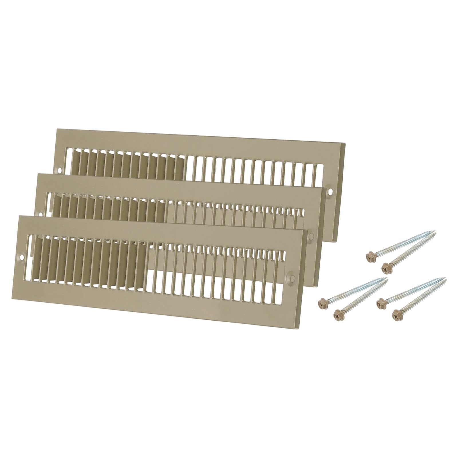 Grille de ventilation PATIKIL 2x14 pouces marron pour plinthe et mur hvac x3