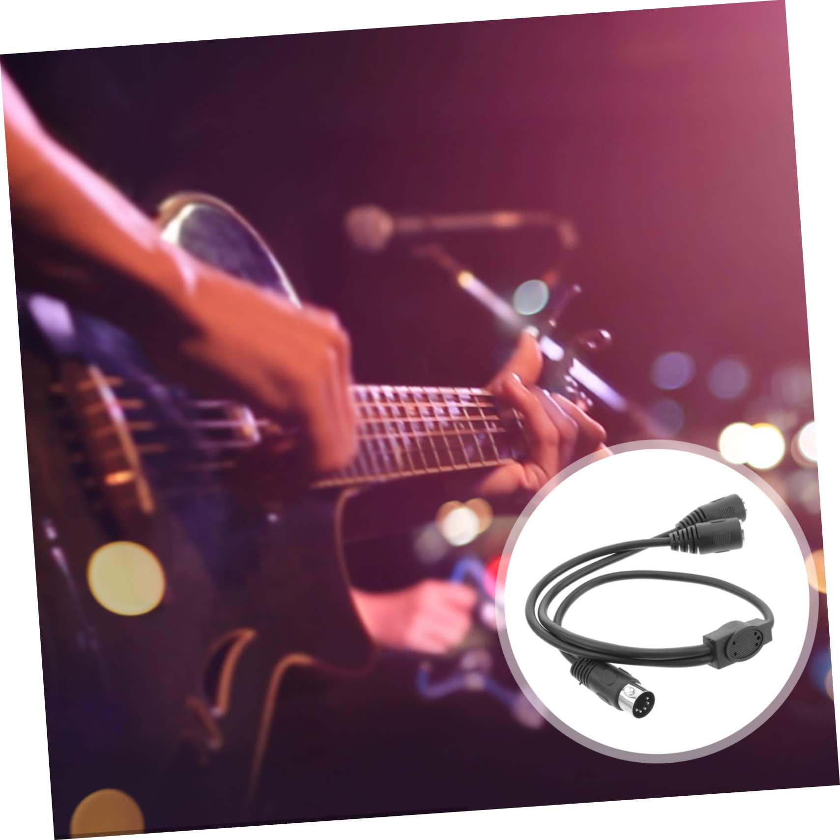 3 Pz Linea audio -due Cavo adattatore din 5 pin sdoppiatore midi a 5 pin sdoppiatore per microfono prolunga elettrica adattatore din a 5 poli midi pvc Black