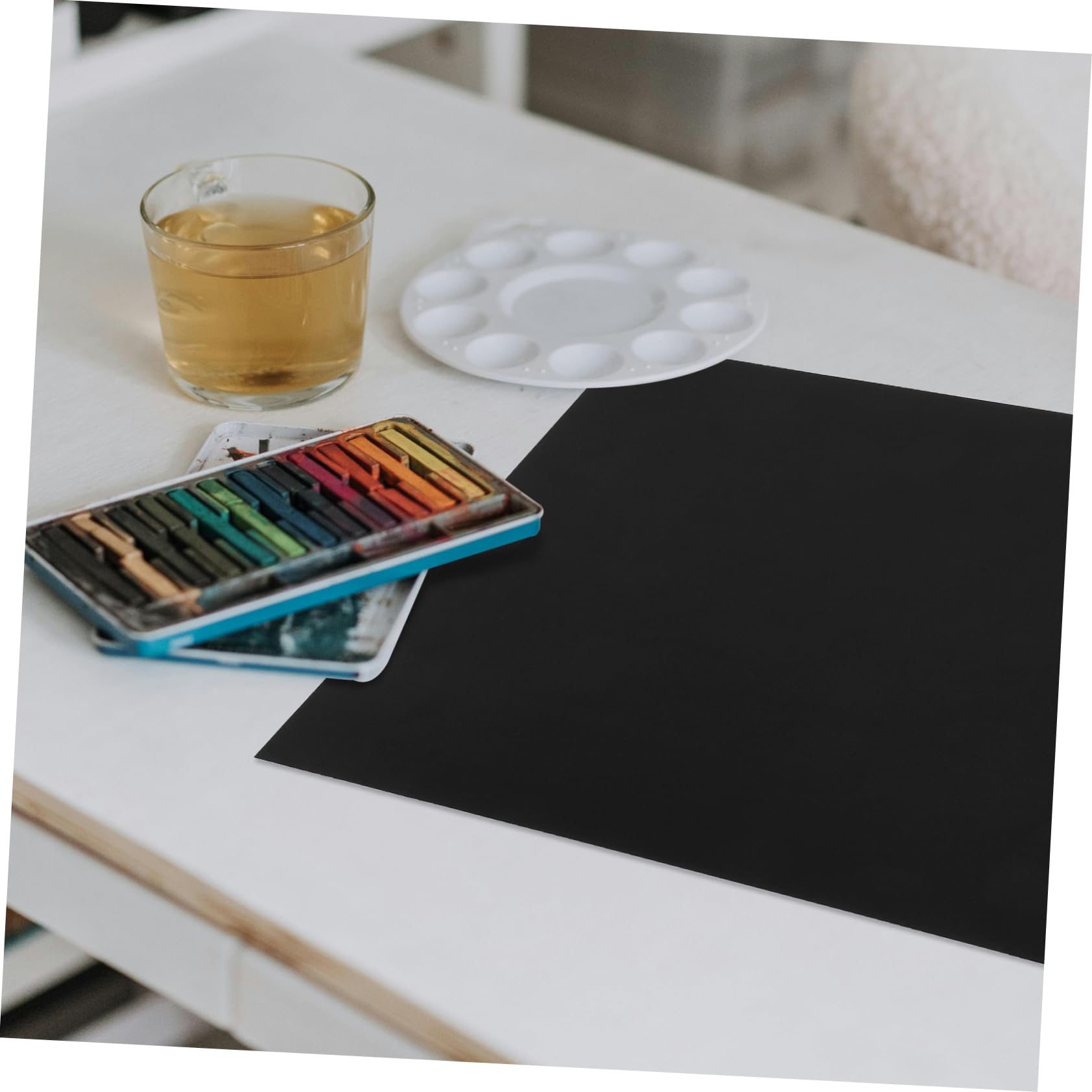 VILLCASE 250 G/m² Papier Cartonné Noir A3 Papier Cartonné Fait Main 50 Feuilles pour Origami Dessin Peinture