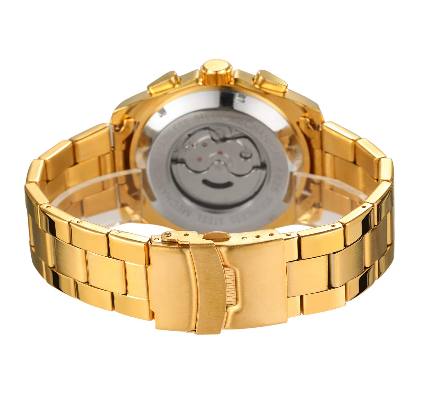 Forsining, orologio da polso da uomo, impermeabile, analogico, al quarzo, con cinturino in acciaio inox