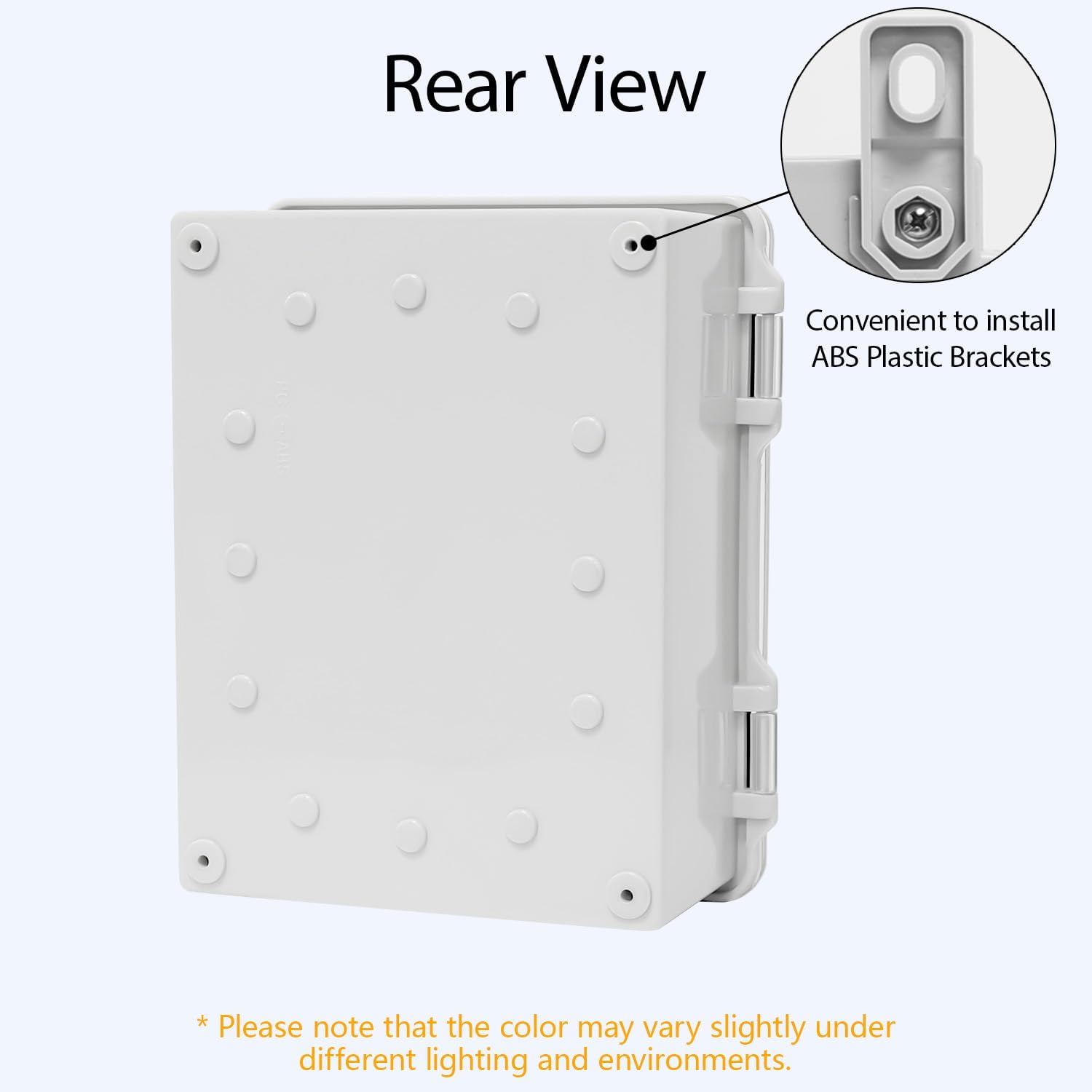 ABS Plastic Dustproof Waterproof IP65 Junction Box Hinged Shell Universal Electrical Project Enclosure Gray, with PC Transparent Clear Cover 8.7 x 6.7 x 4.3inch(220 x170 x110mm)