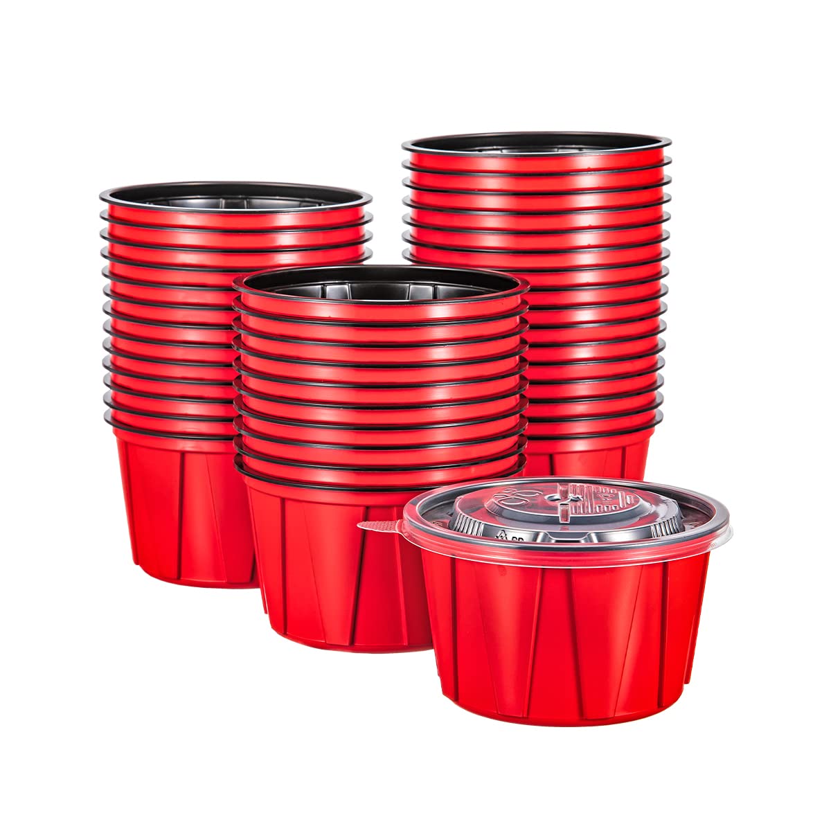 OTOR 40 Sets 15oz Meal Prep Food Container Sets with Airtight Lids Deli Container Bento box Lunch boxes take away food storage Two-color process