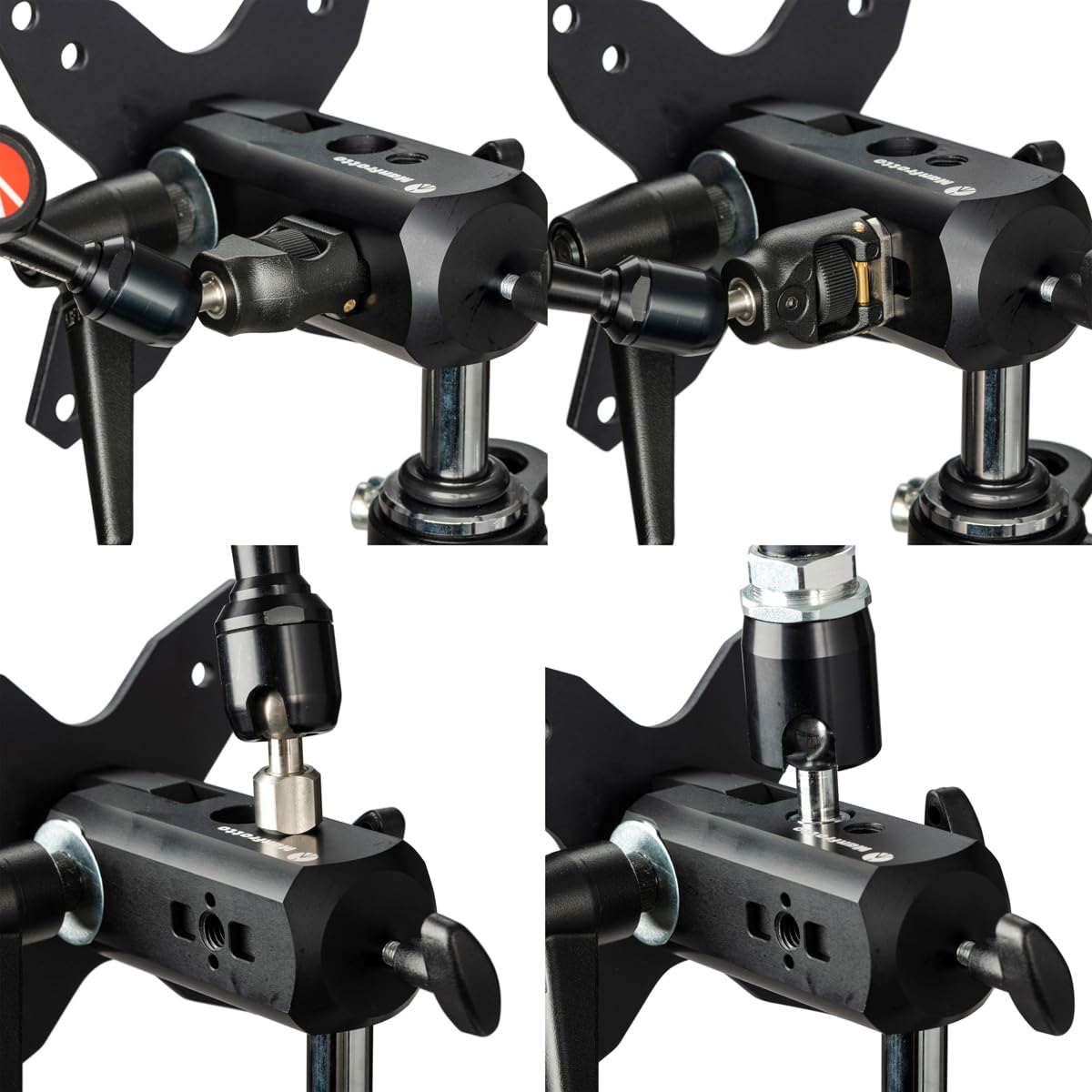 Manfrotto TetherGear Braccio VESA per Monitor, VESA Mount per Schermo o TV, Portata Massima 30 Kg, con Foro Filettato 3/8” e Attacco Femmina 16mm, Compatibilità 75x75mm e 100x100mm, MLTSA1001B