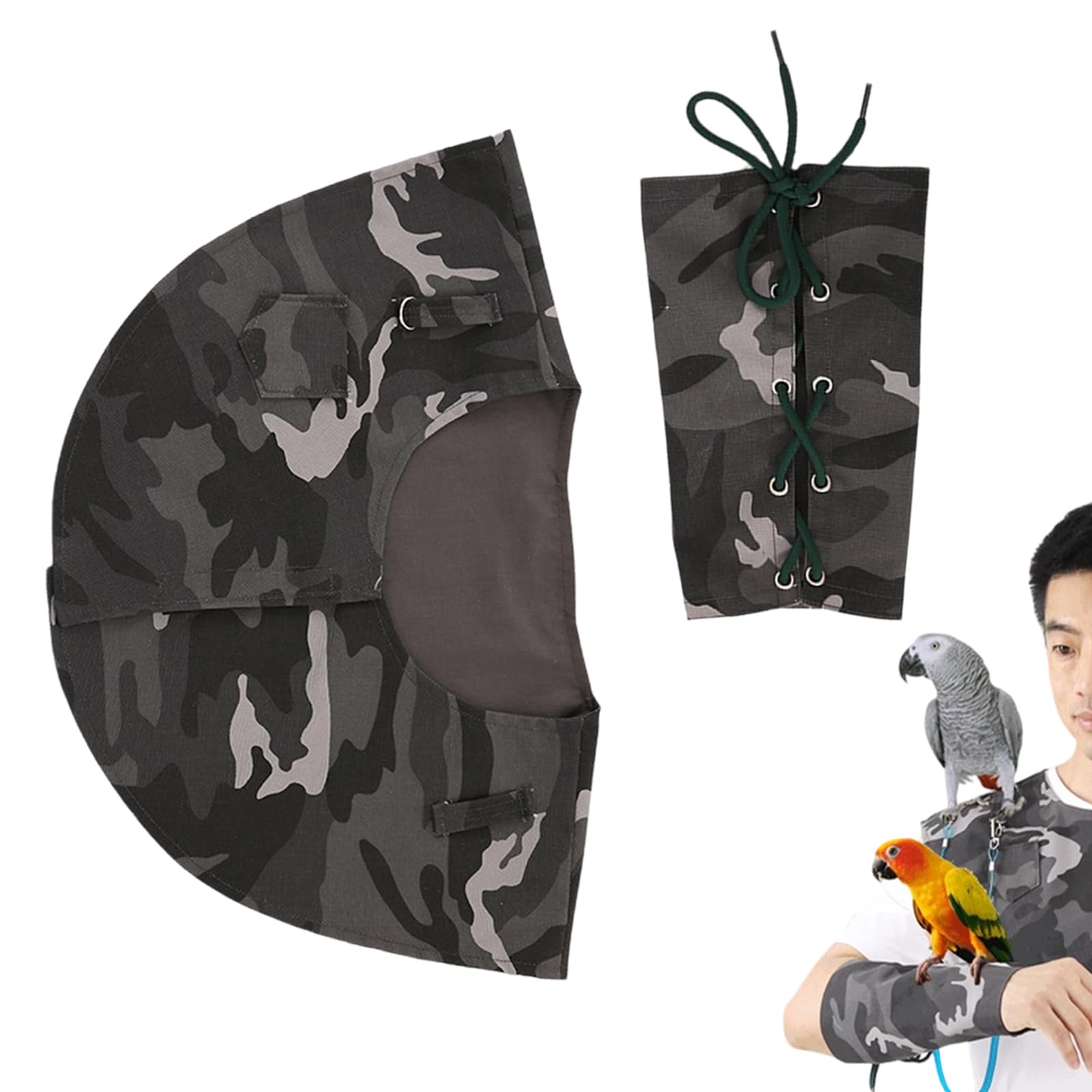 Protector de hombro para aves y chal antiarañazos de tela resistente para loros