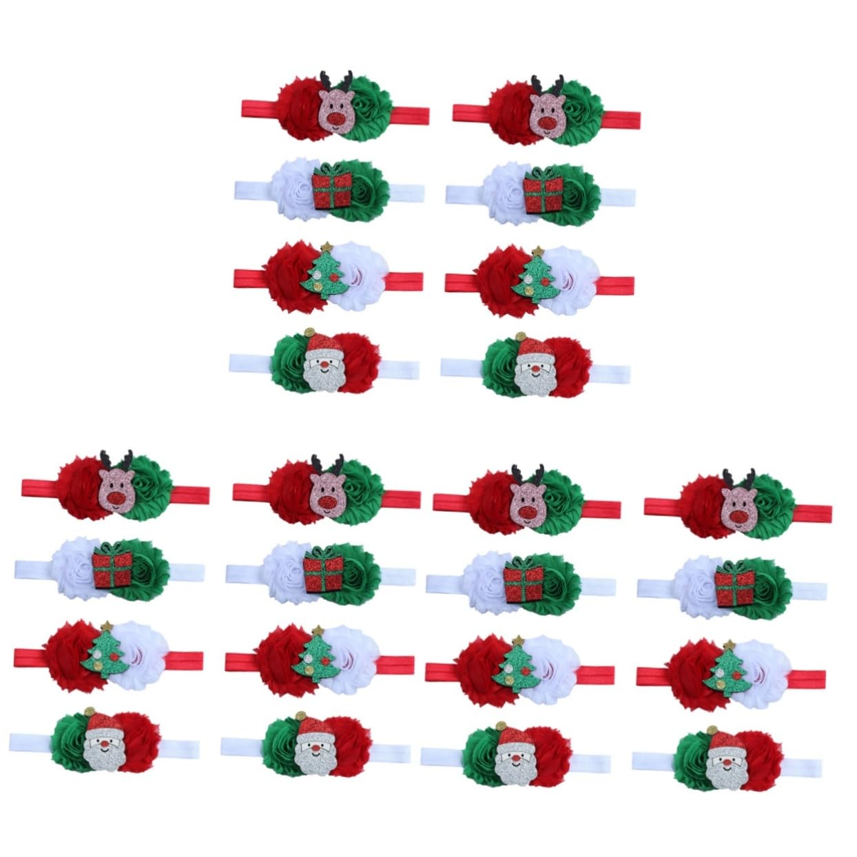 Didiseaon 24piezas Diademas Navideñas Adorables Para Bebés Accesorios Para Niñas Diseño De Carnaval Para Fiestas y Sesiones Fotográficas