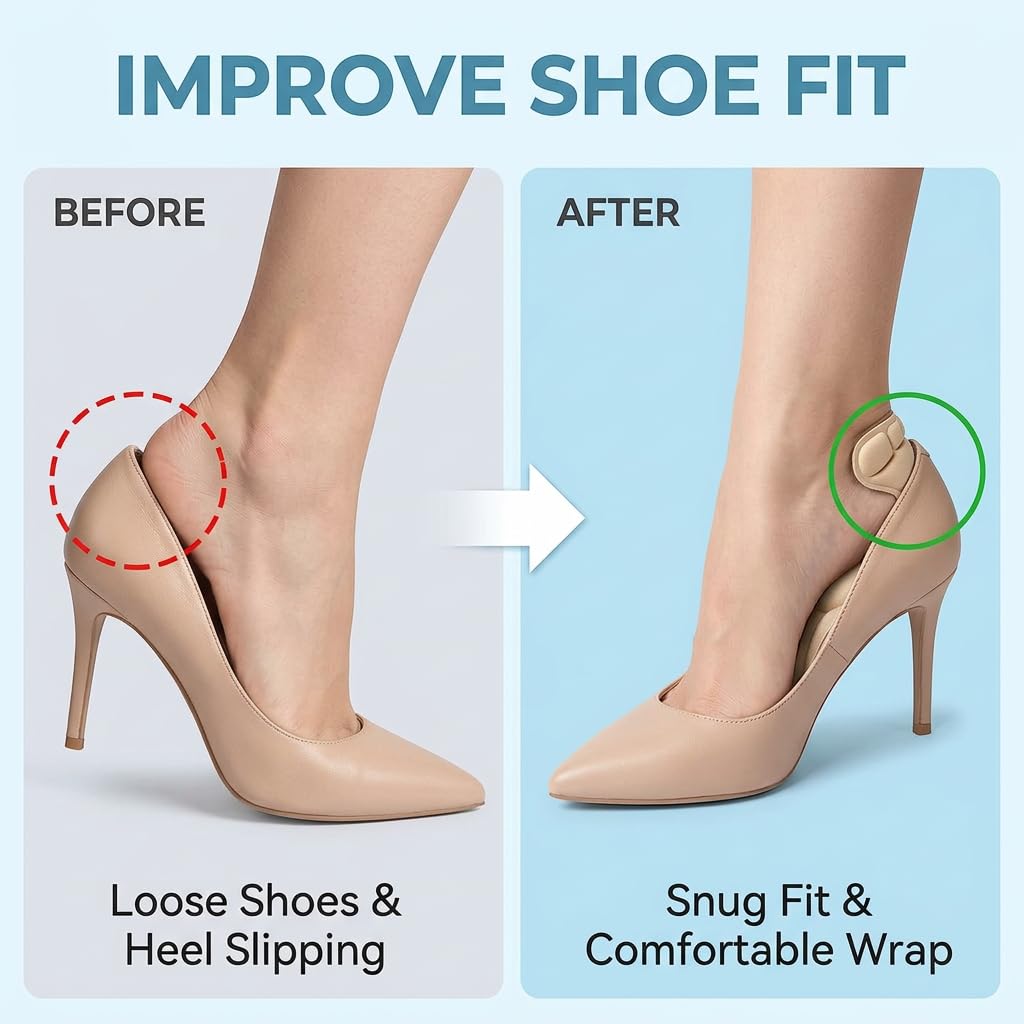8 Piezas Plantillas Para Tacones De Mujer, Almohadillas Para Talón, Antideslizantes, Recortables, Protegen La Punta, Cómodas Para Zapatos Ajustados O Grandes, Adecuadas Para Tacones Mujer