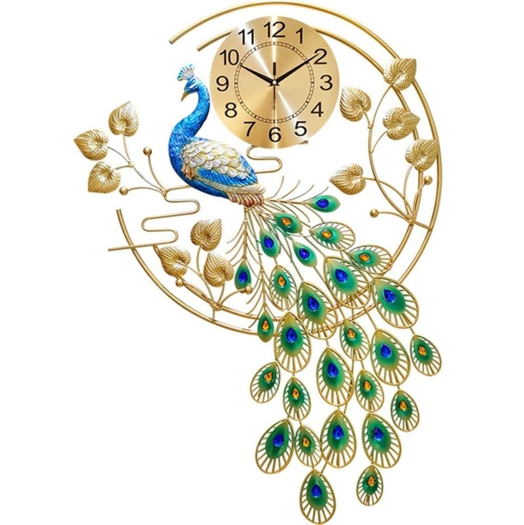 Horloge murale paon art moderne décoratif pour sublimer l'espace