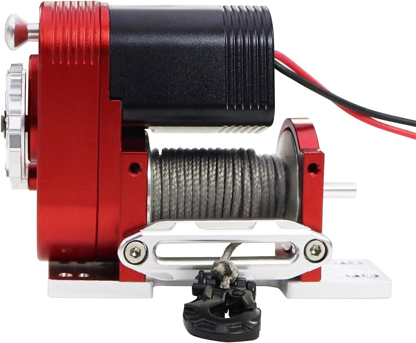 1/10 Simulated 8274 Vertical Winch Aluminum 6-12.4V 50lbs Load Capacity for RC Crawler AXIAL SCX10 TRX4 RC4WD Upgrade Part (Red)
