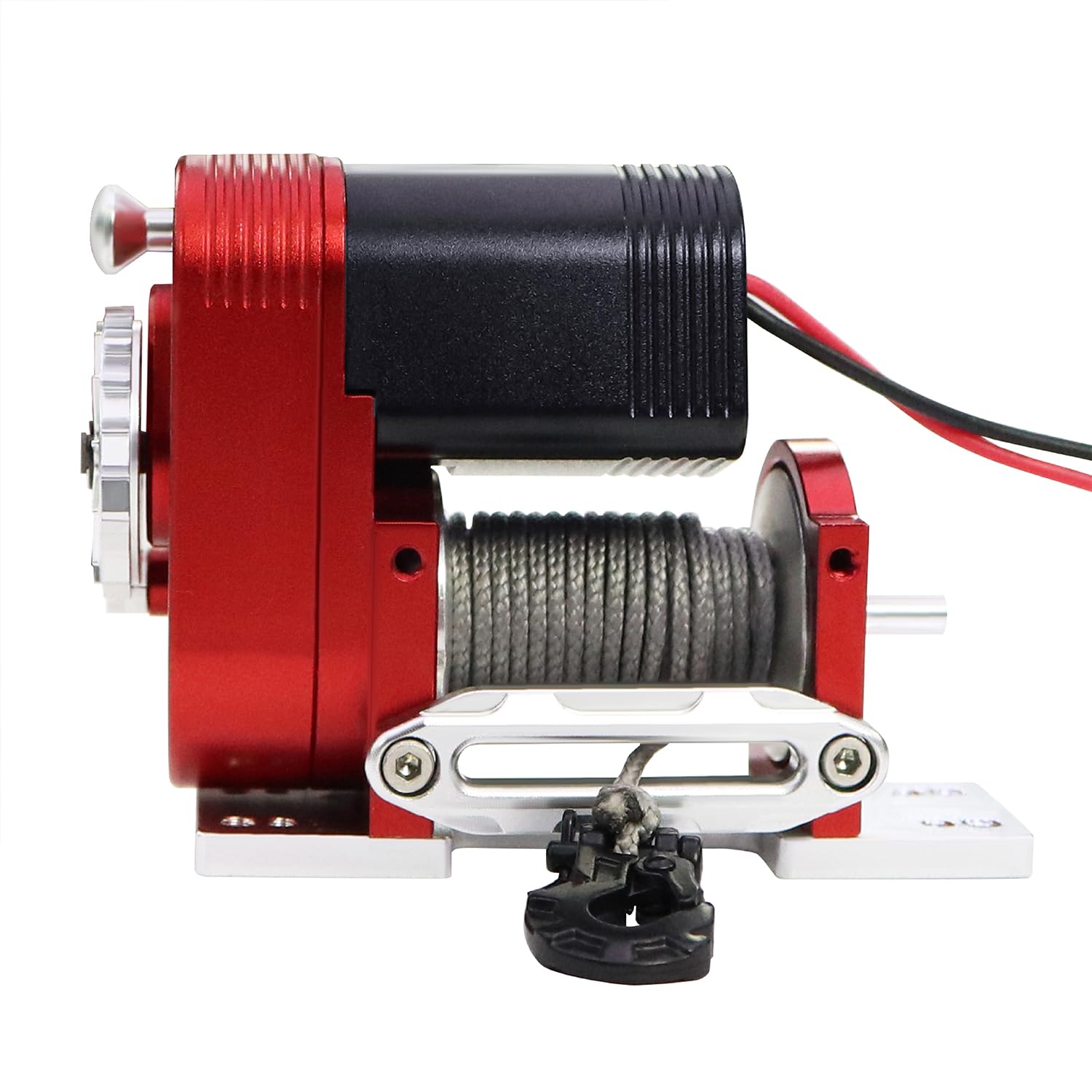 Cabrestante vertical simulado 1/10 8274 de aluminio 6-12.4 V, capacidad de carga de 50 libras para RC Crawler AXIAL SCX10 TRX4 RC4WD pieza de actualización (rojo)