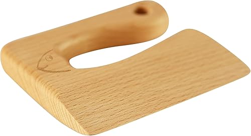 Miniatura 6 de HOME-X Cuchillo de seguridad de madera pequeño para niños cuchillo seguro para cocina real cuchillo de cocina de madera bonitos utensilios de cocina