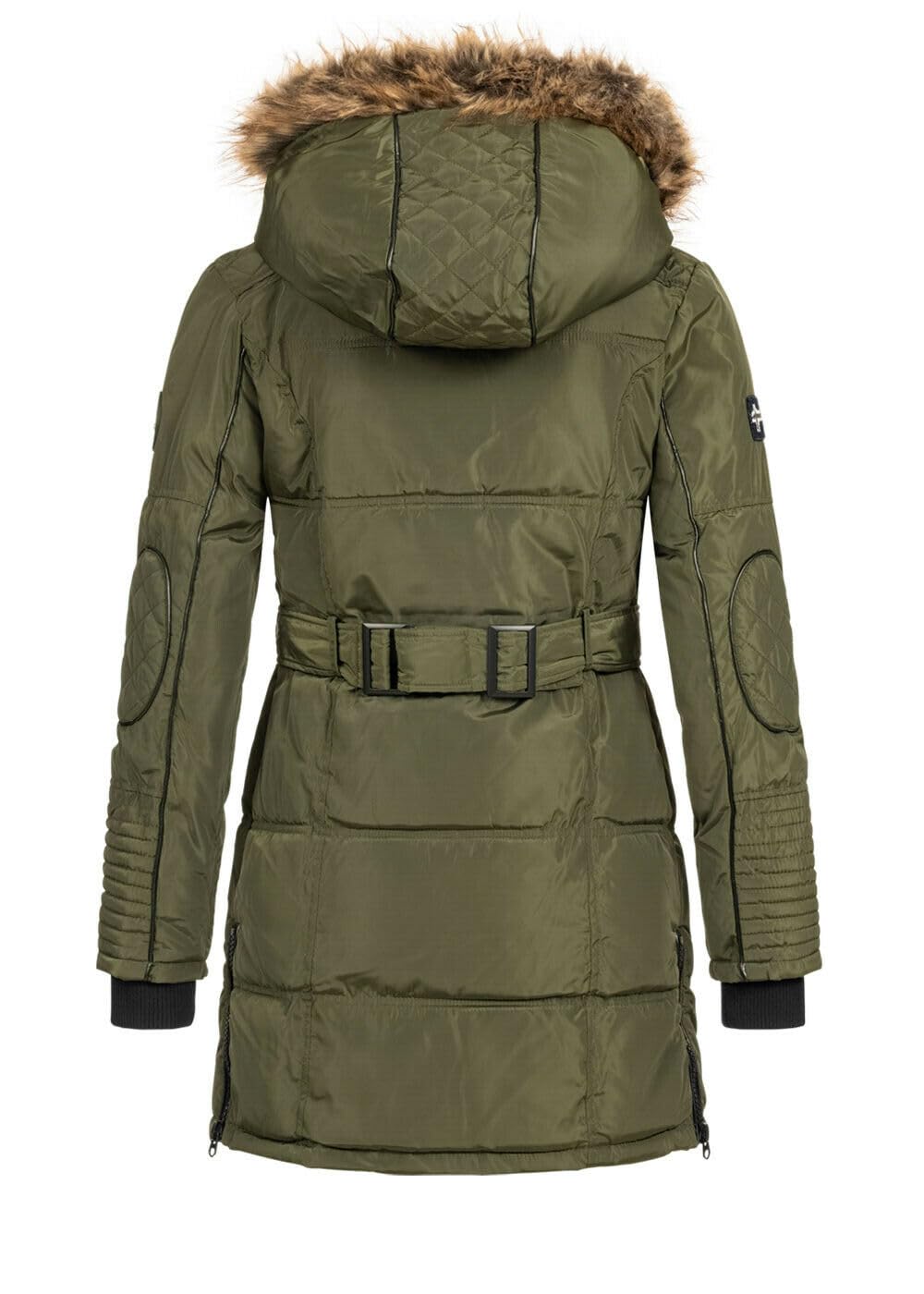 Geographical Norway Belissima - Parka invernale da donna, con cappuccio in pelliccia, XL