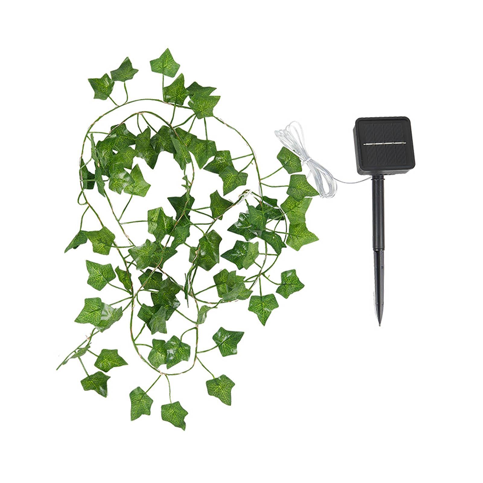 Amazon.co.jp: LEDストリングライト付き人工ツタの葉植物,LED