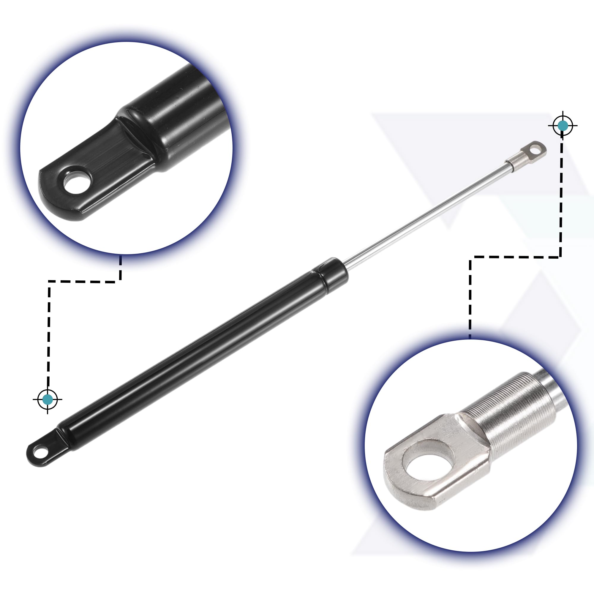 2x Supporti Ammortizzatori A Gas 30,5 Cm – 29 Kg Forza – Universali Per Cofani, Portelli, Finestrini