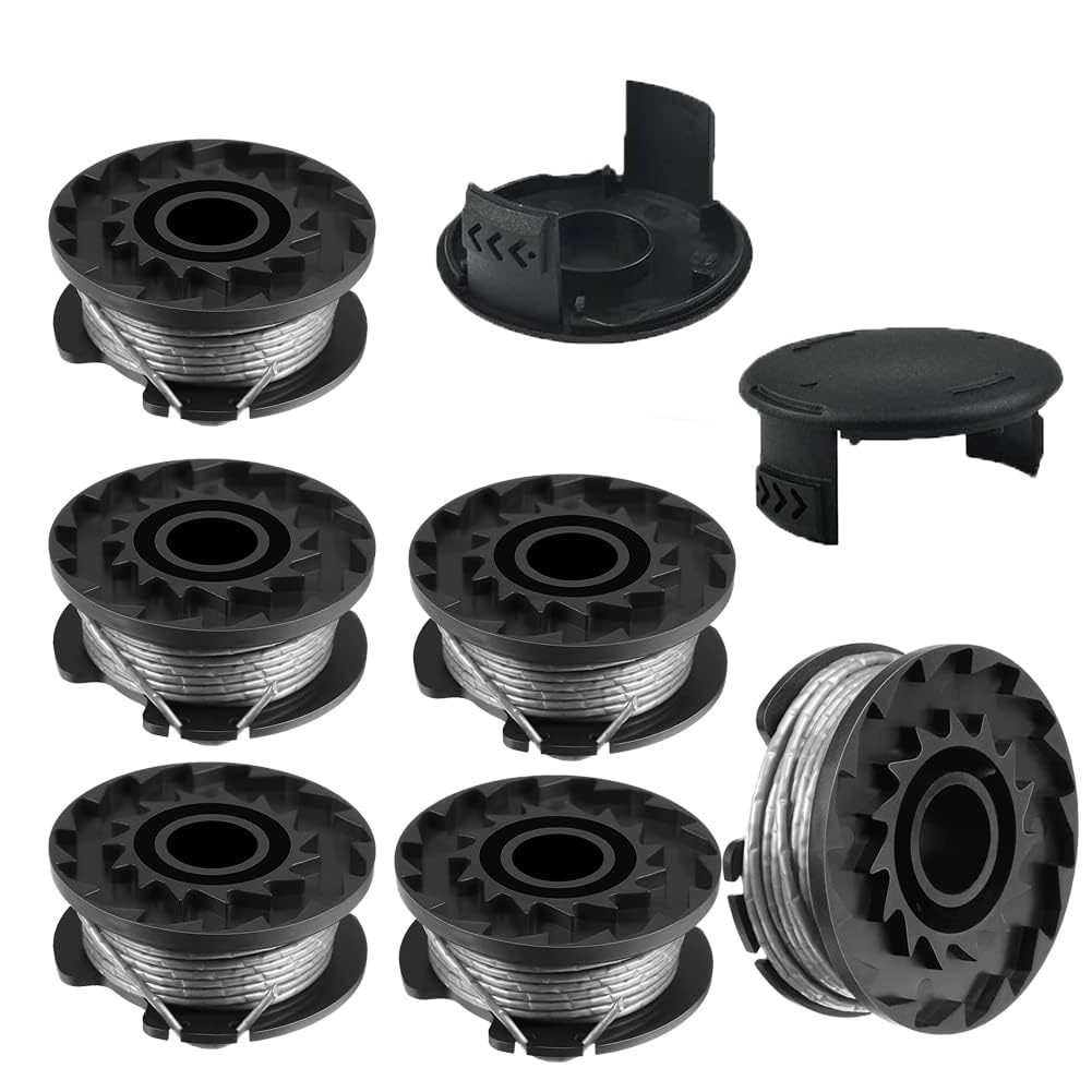 hidanseStrimmer Spool Line for Bosch, String Trimmer Spool Compatible with Bosch Cordless Grass Trimmer Art 23 SL and Art 26 SL, 16ft 0.065" (6 Line spools+2 Cover)