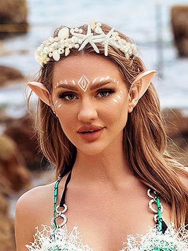 Miniatura 6 de Yean Diadema de boda con estrella de mar para novia, tiara de concha de perla, accesorios para el cabello de novia para la playa, para mujeres y