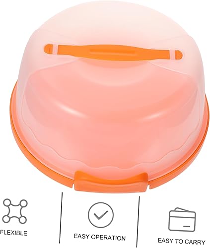 Miniatura 8 de Hemoton Caja de almacenamiento de plástico para tartas de 8 pulgadas de alto, tapa de bloqueo para fiestas, cumpleaños