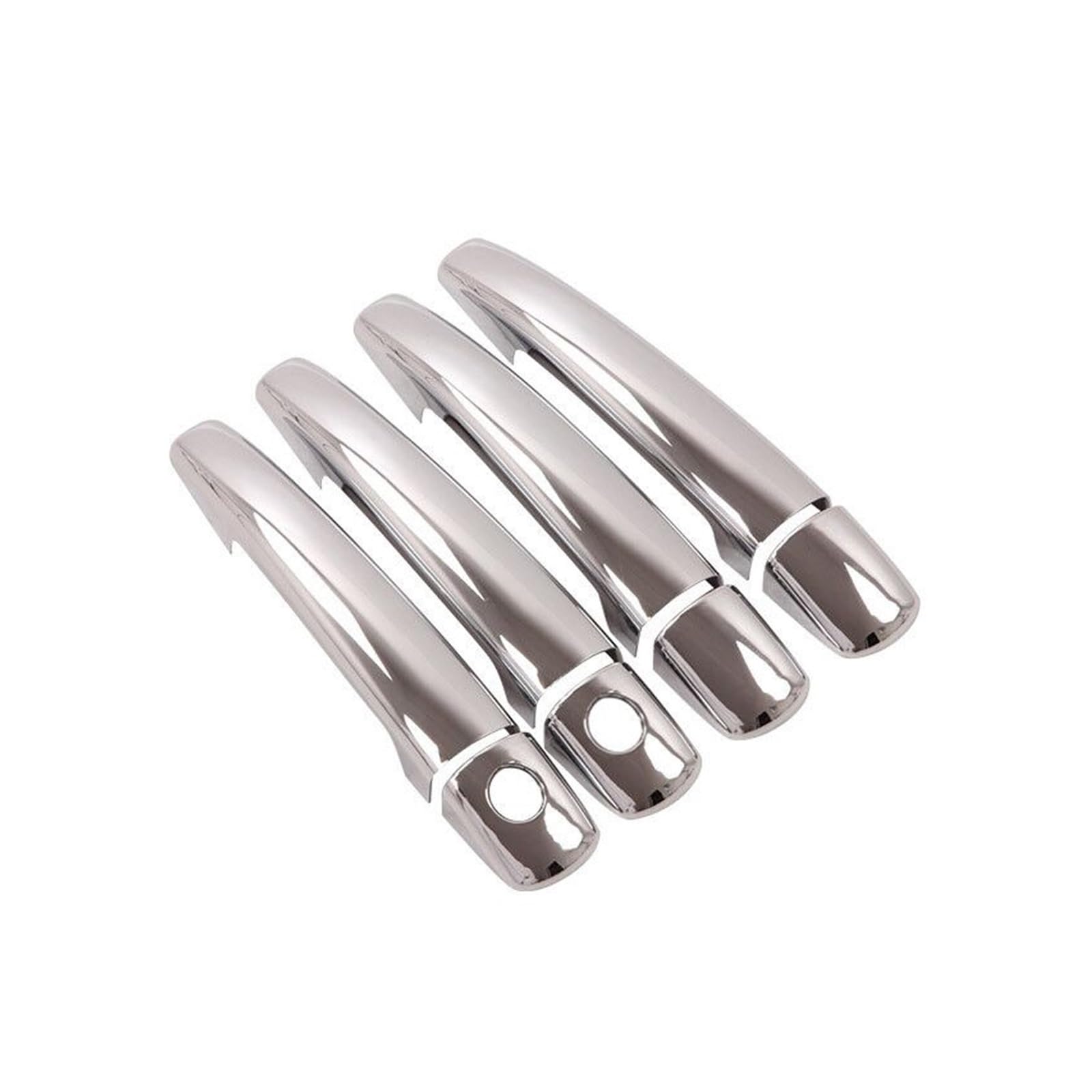 Drezzo 2 Keyhole Car Exterior Door Handle For Peugeot 3008 Mk1 2008-2016 Chrome Car Door Handle Cover(2 Keyhole)