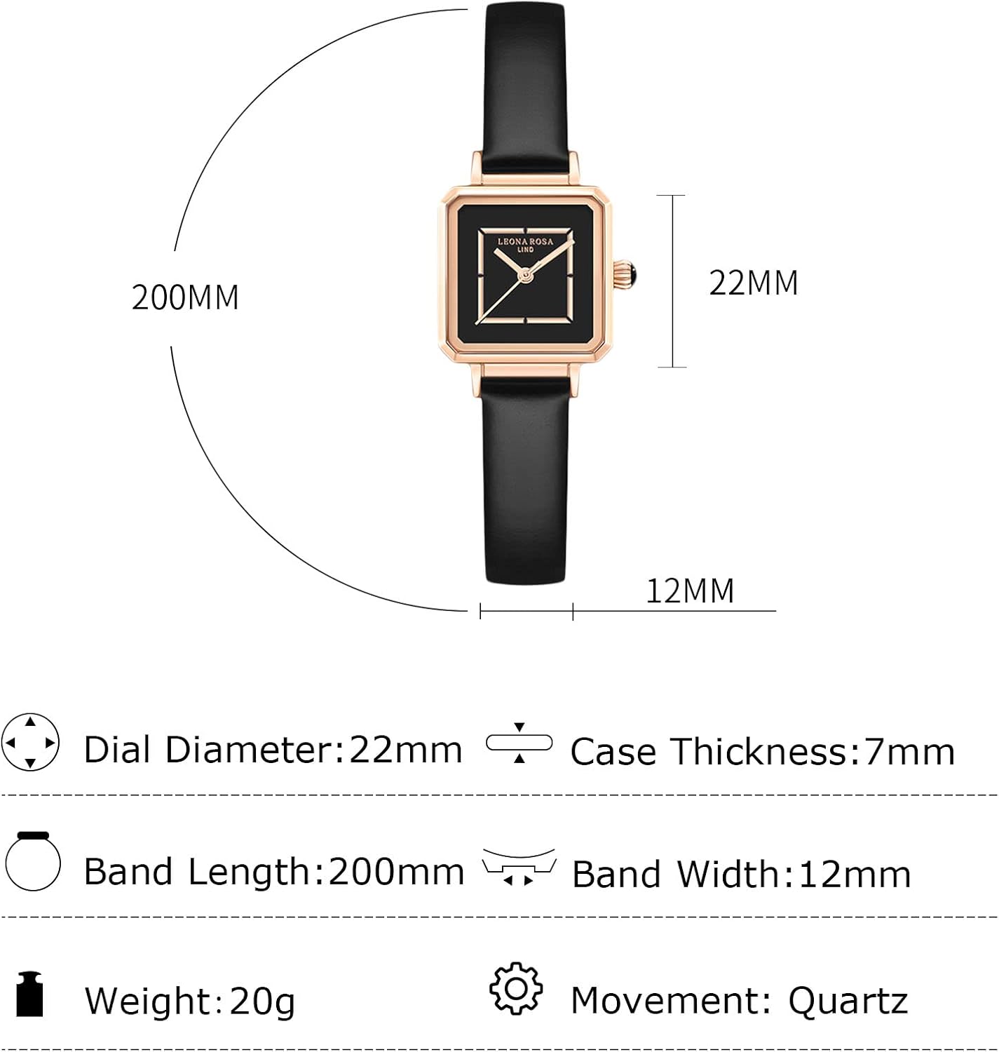 RORIOS Fashion Orologi da Donna Orologio Analogico al Quarzo con Cinturino in Pelle Orologi da Polso Impermeabile Quadrati RORIOS Fashion Orologi da Donna Orologio Analogico al Quarzo con Cinturino in Pelle Orologi da Polso Impermeabile Quadrati