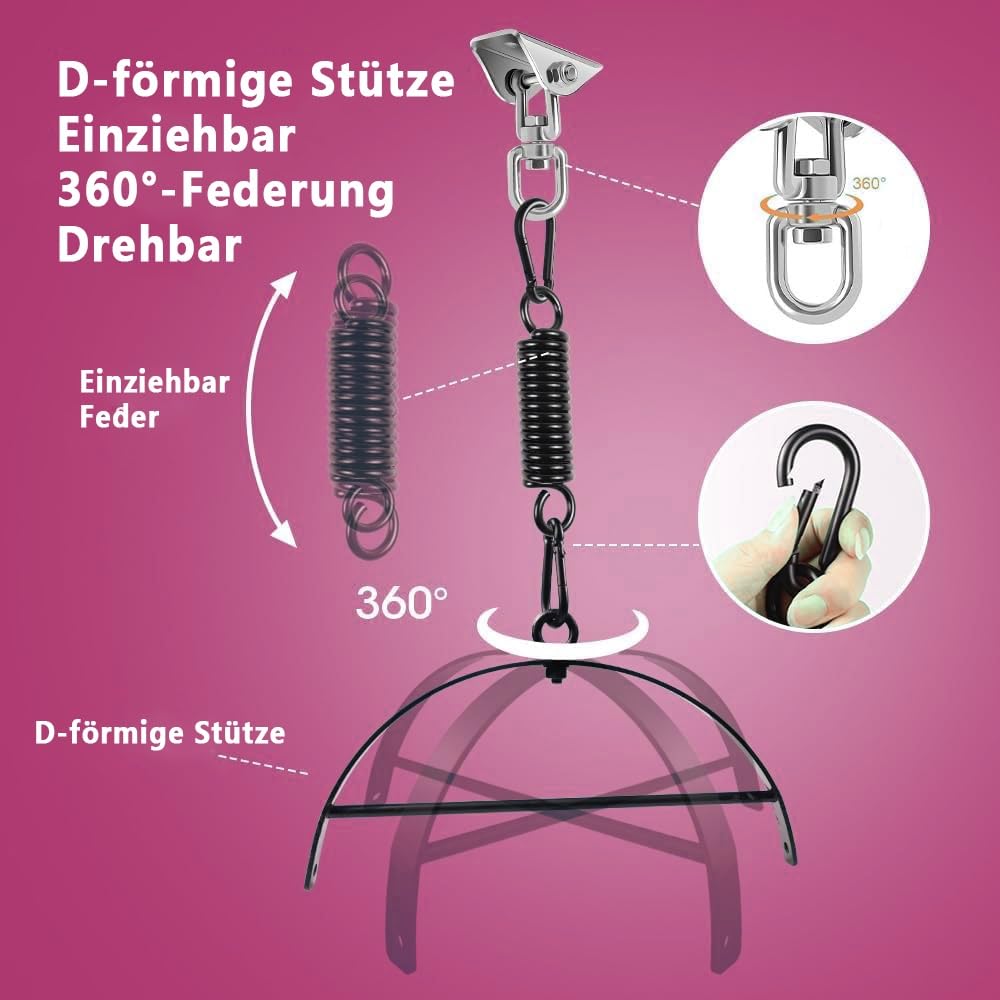 2 in1 Extrem Liebesschaukel Sexschaukel für Decken und Türhängung, Türschaukel Verstellbares Love Swing BDSM Bondage Sexy Schaukel Sexspielzeug für Paare, Belastbar Bis 300kg(Drei Kissen)