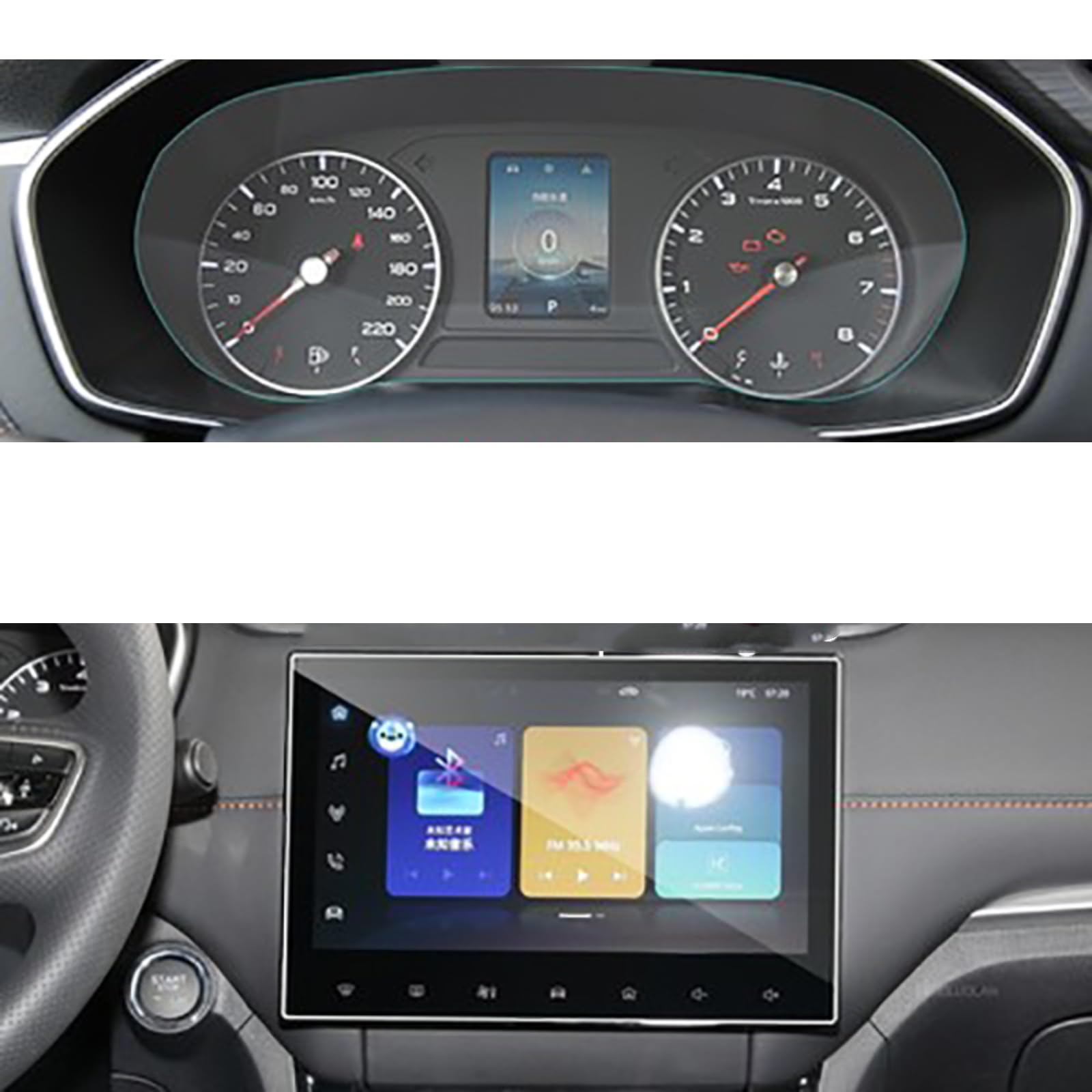 Nawigacja samochodowa Szkło hartowane Ekran LCD Folia ochronna Naklejka Osłona Dla Roewe RX3 PRO 2021