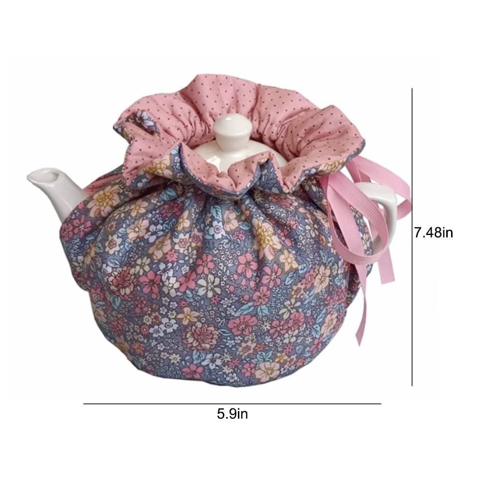 Vintage Handmade Tea Cozy, Nature Cotton Teapot Dust Proof Cover Insulated Kettle Tea Warmer for Home Kitchen Decor Tea Cozies for Hotel Restaurant Tea Party