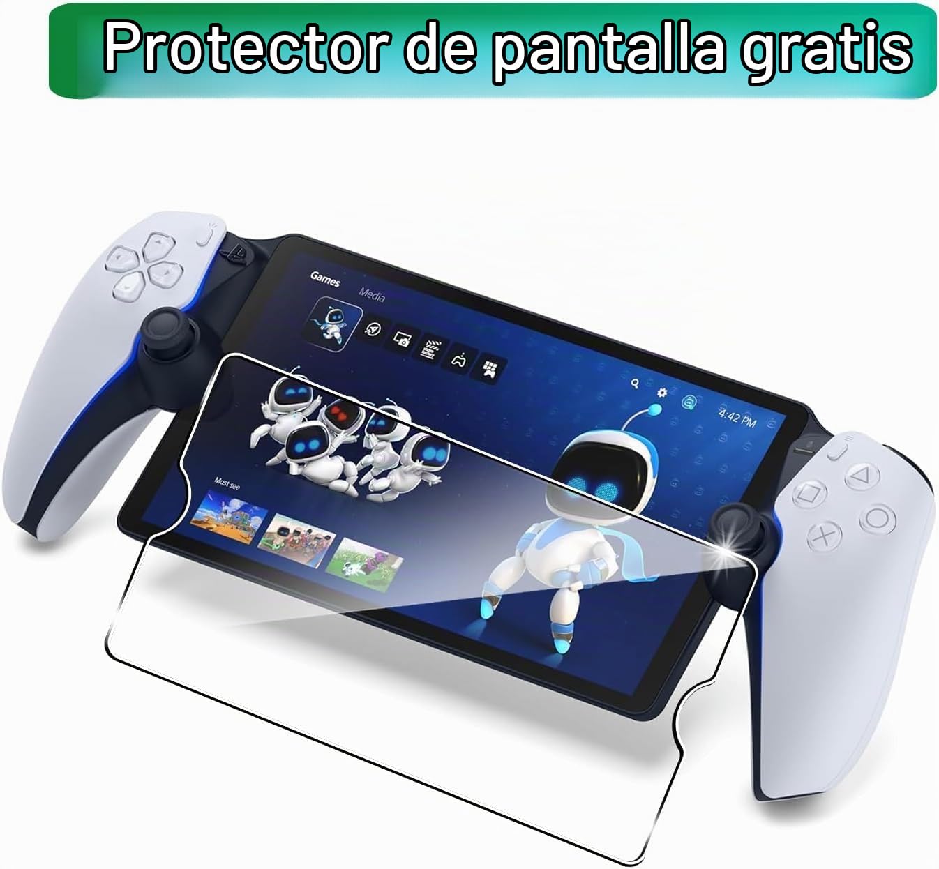 FDHYFGDY Funda para Sony PlayStation Portal/PS Portal/PS5, Funda de TPU con Soporte, Funda Protectora Antigolpes y antiarañazos (Negro)