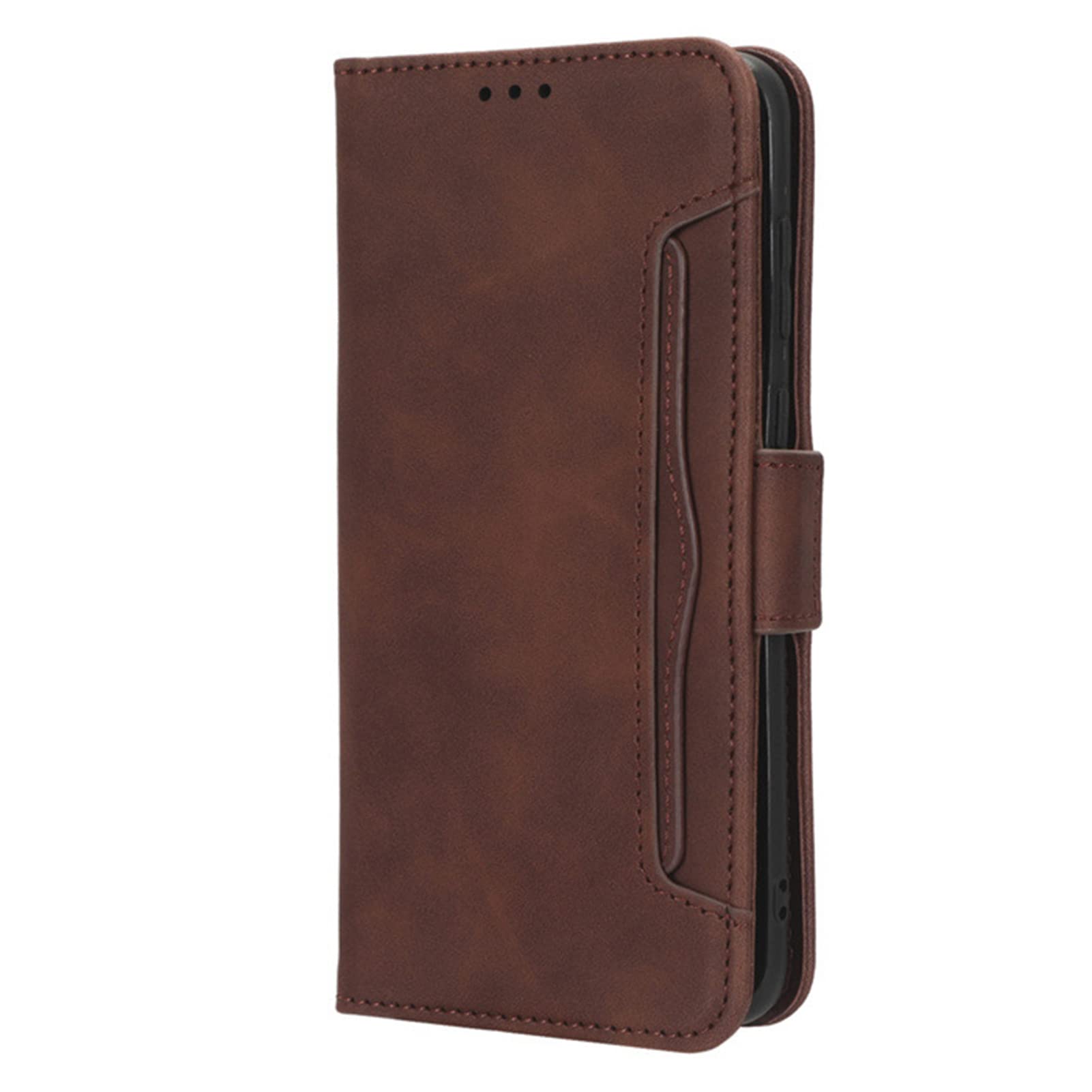 Etui na telefon komórkowy Huawei P60 / P60 Pro/P60 Art, skóra premium, z klapką, etui na telefon komórkowy z przegródkami na karty, zapięcie magnetyczne, skórzane etui ochronne, brązowe, typ P60