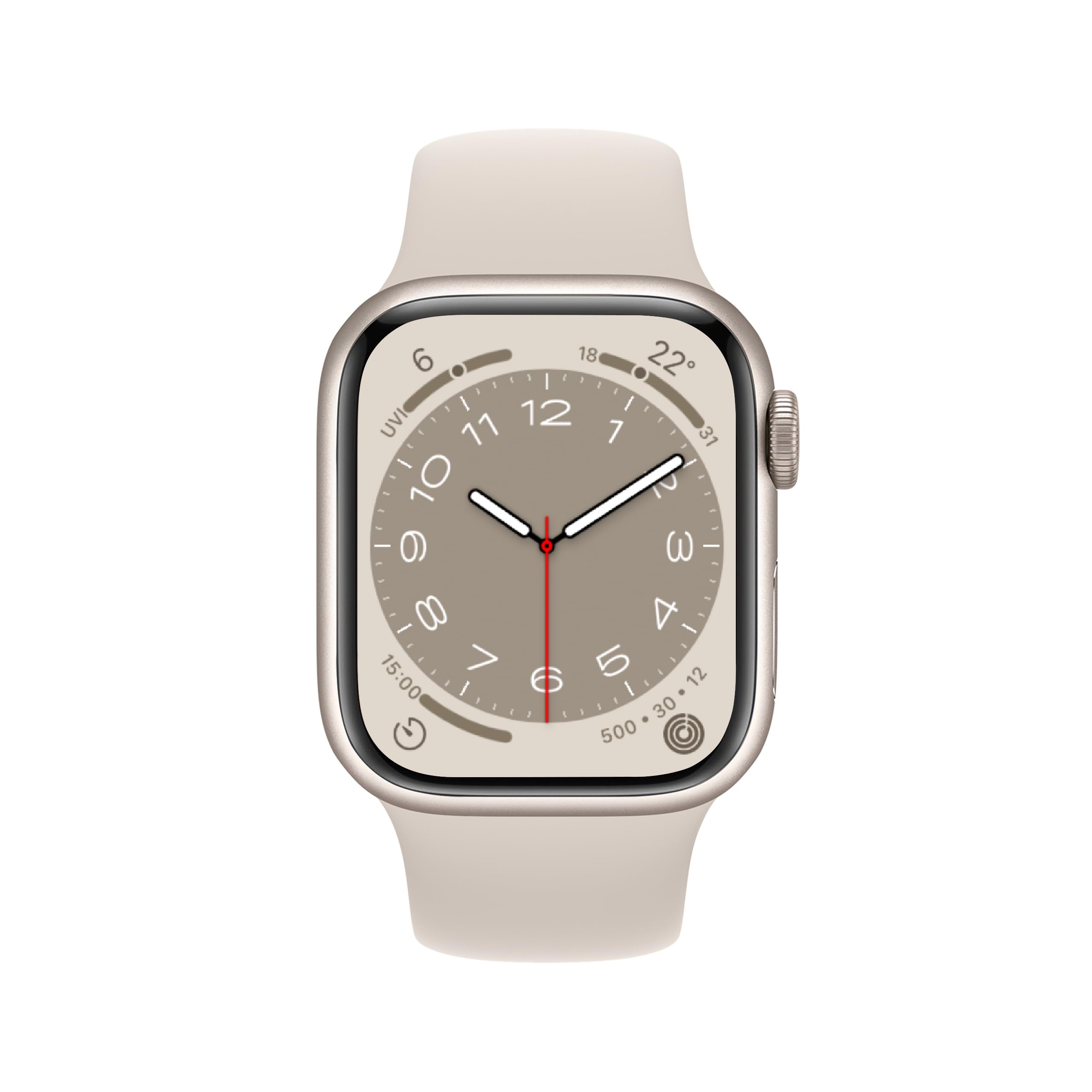 ELETTRONEO SBC1 Cinturino per Apple Watch Ultra 2 49mm, Serie 10 46mm, 9 8 7 45mm 41mm, SE 6 5 4 44mm 40mm, 3 2 1 42mm 38mm Donna Uomo Band Bracciale Sport Silicone, Luce stellare