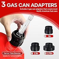 Vista 5 de HiNADA Bomba de transferencia de combustible con parada automática: alimentación de batería, portátil de 3.2 GPM con manguera extra larga de 51