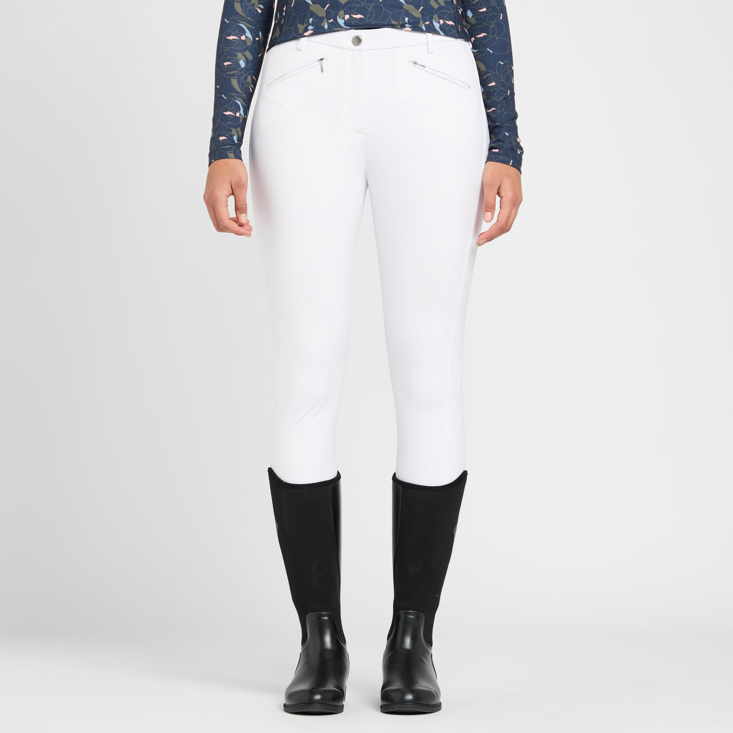 Aubrion - Pantalones para Montar Thompson para Mujer (71cm-R) (Blanco)