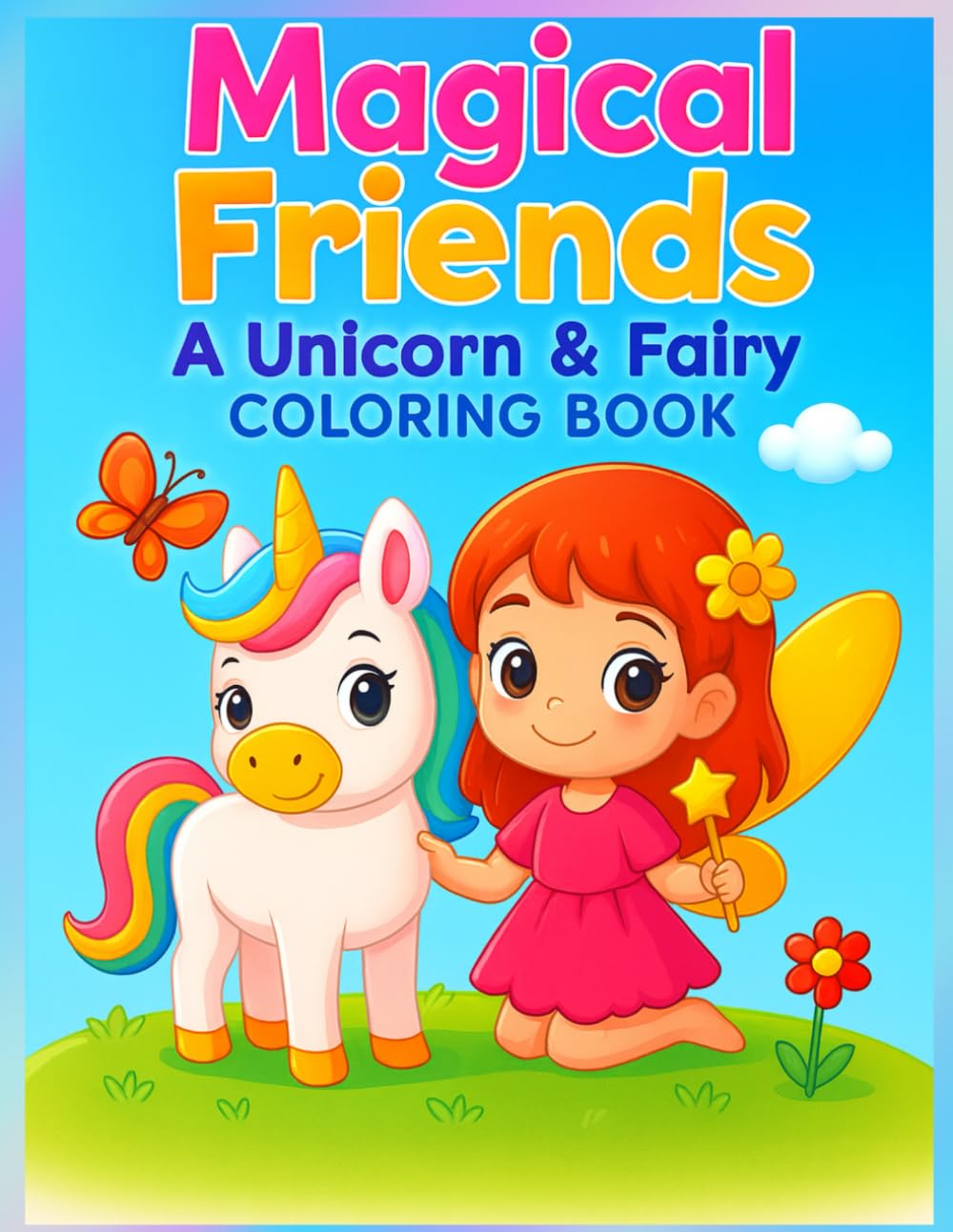 Magical Friends: A Unicorn & Fairy Coloring Book