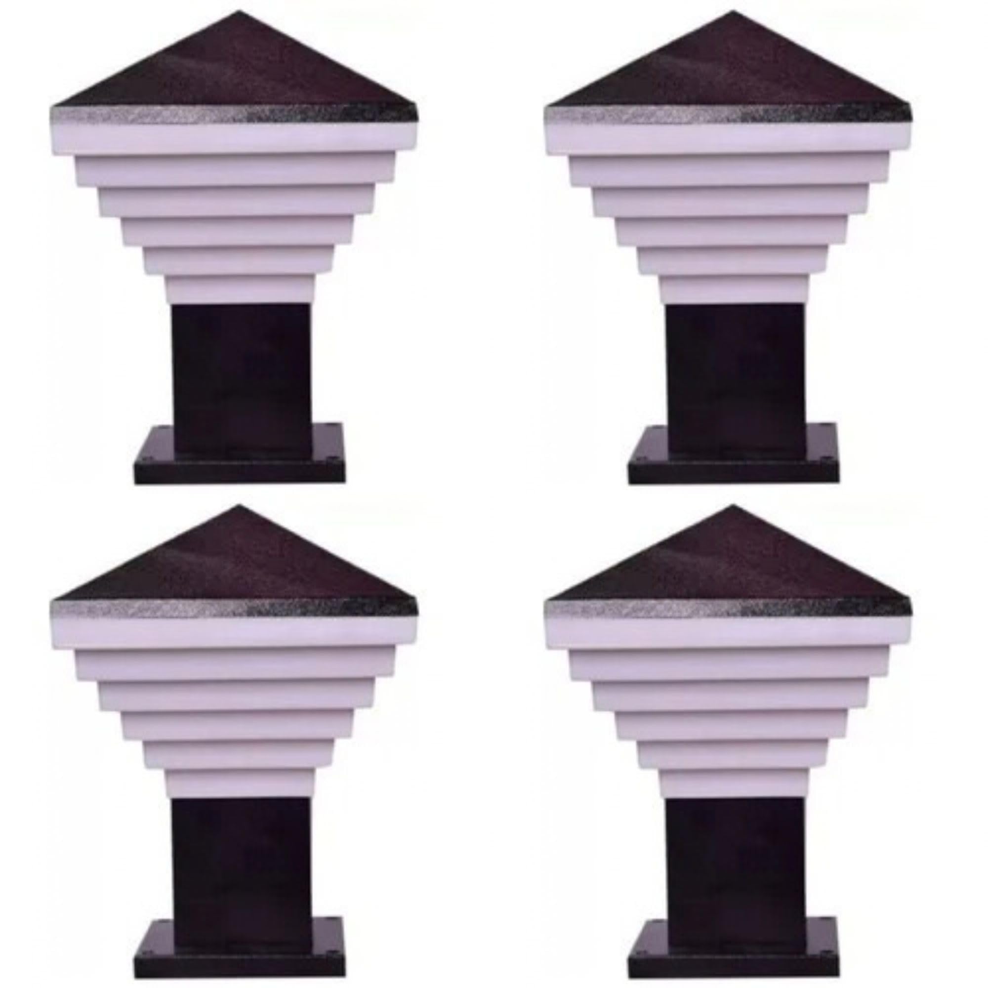Modern Black Gate Lights - 2 Pack -18