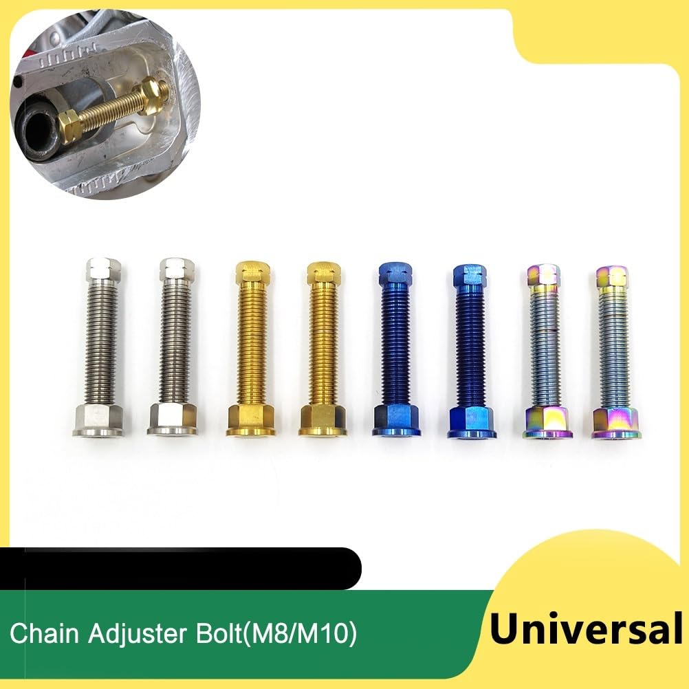 Ajusteur de Chaîne Boulon de réglage de chaîne de moto, vis d'essieu arrière, Convient pour CRF, Convient pour Kawasaki, Convient pour Suzuki, Convient pour Tendeur de Chaîne de Réglage de