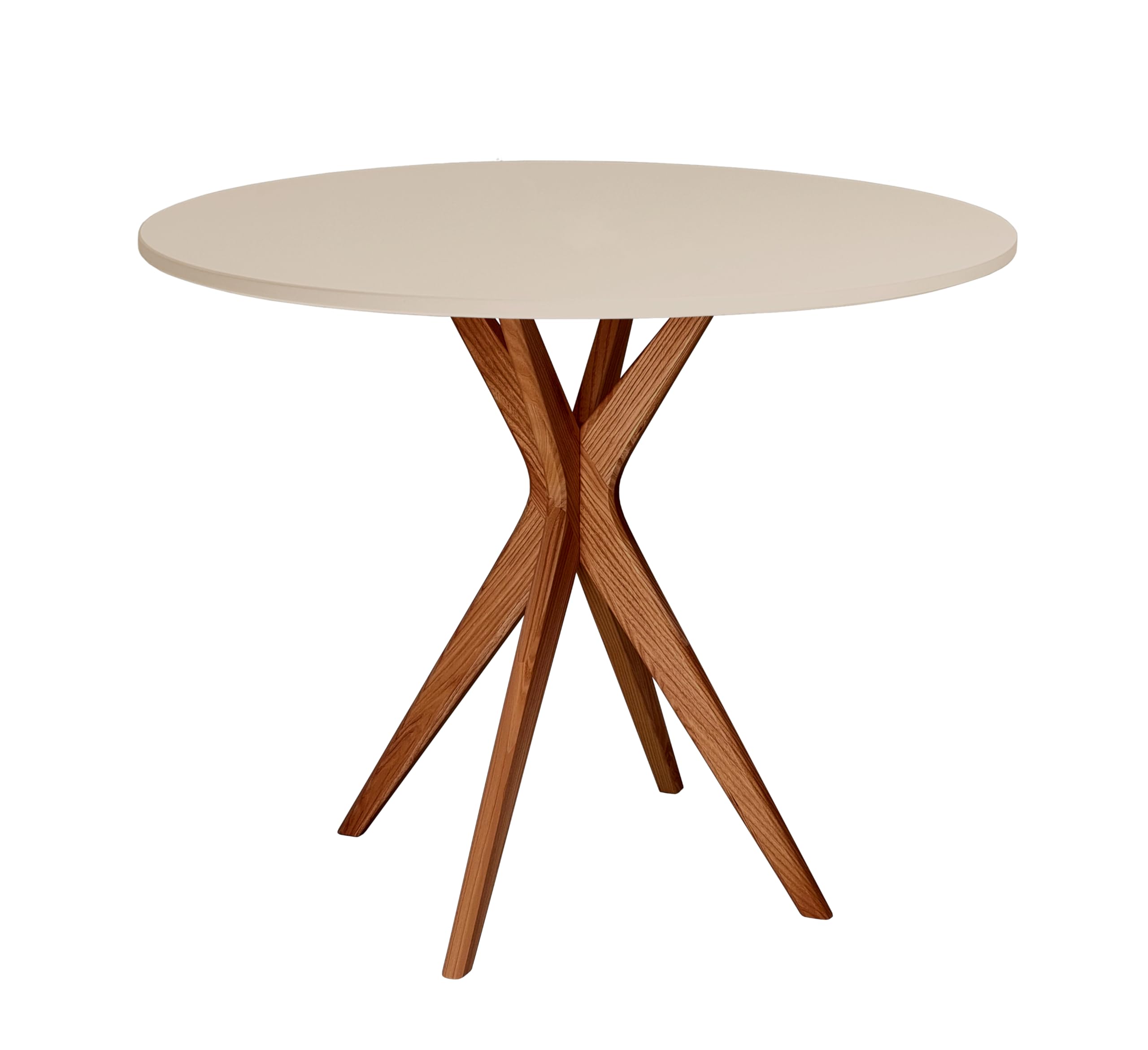 JUBI Tavolo da pranzo rotondo 80 cm rovere beige
