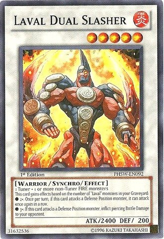 Yu-Gi-Oh! Laval Dual Slasher Card - Synchro Fire Warrior From Photon Shockwave Set (Common)