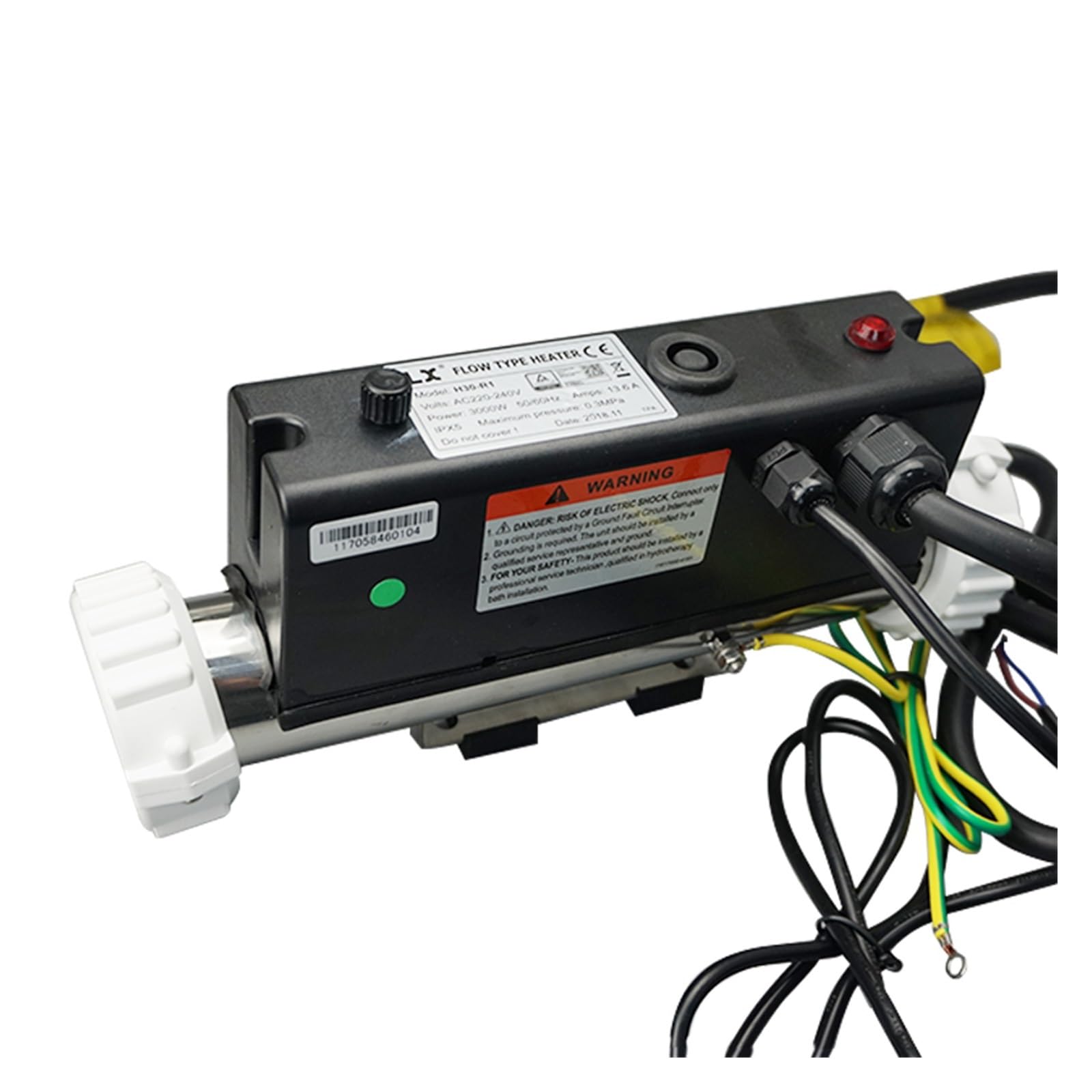 Calentador de Piscina, Calentador de bañera de hidromasaje Recto LX de 3KW con Interruptor de presión H30-R1, Calentador de Piscina de SPA LX H30-R1 Calentador de bañera de Masaje de 3KW