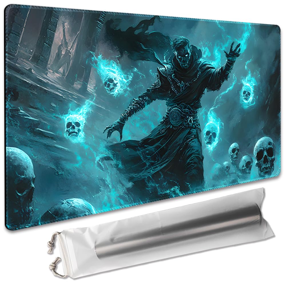Board Game 14x24in MTG Playmat Compatible for OCG CCG RPG TCG Playmats (Ghost Mage) โ image 1