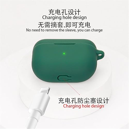 Miniatura 9 de DAYJOY - Juego de 2 fundas protectoras de silicona suave compatibles con Jabra Elite 10Elite 8 Active con llavero (negro y azul)