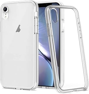 for iPhone XR Case, Kinoto Clear Lifeproof Cases for Apple iPhone XR 6.1" Qi Slim Silicone Hard Transparent Cover Hybrid Shock Absorption Thin Rugged Soft TPU