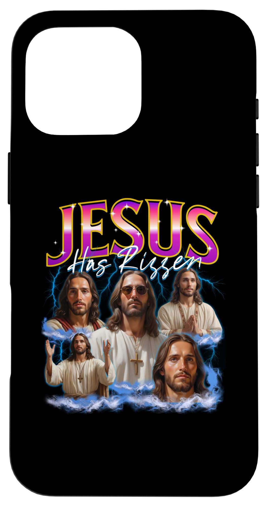iPhone 16 Pro Max Jesus Has Rizzen He is Rizzin Funny Easter Christian Vintage Case