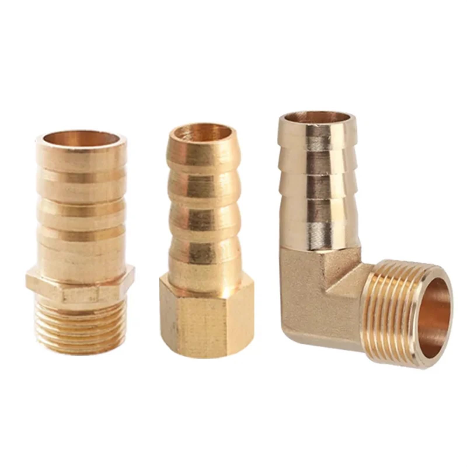 Conector Pagoda de 20 piezas, conector de lengüeta for manguera de 6, 8, 10, 12 y 16mm, rosca trasera de manguera de 1/8, 1/4, 3/8, 1/2, accesorios de tubería de agua de latón(Barb 14mm-3I4,PC (20 PCS