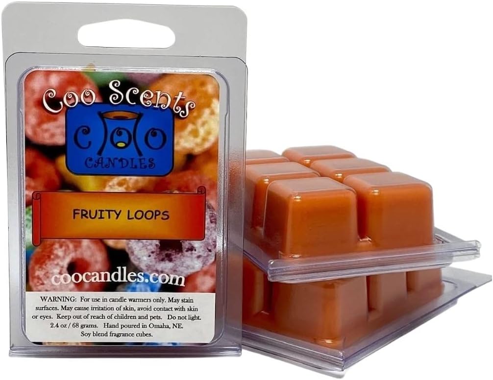 3 Pack Soy Blend Wickless Candle Bar Wax Melt Bars - Fruity Loops (Scented)